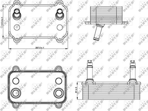 NRF 31288 - Масляний радіатор, рухове масло autocars.com.ua