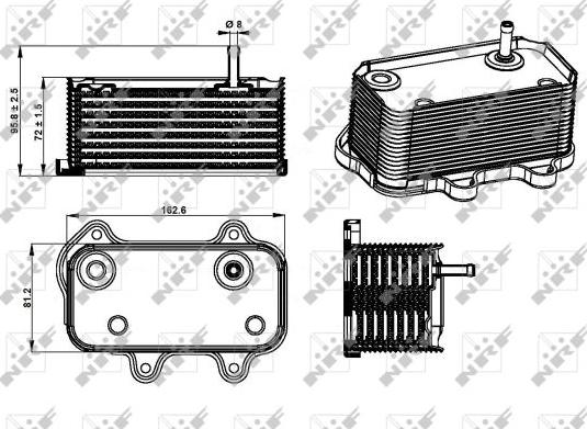 NRF 31289 - Масляний радіатор, рухове масло autocars.com.ua