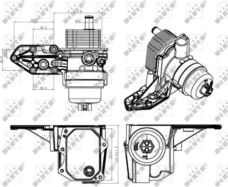 NRF 31309 - Корпус, масляний фільтр autocars.com.ua