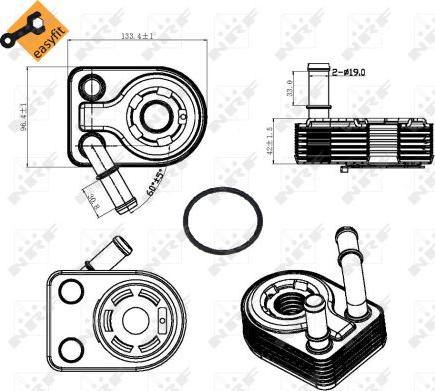 NRF 31311 - Масляний радіатор, рухове масло autocars.com.ua