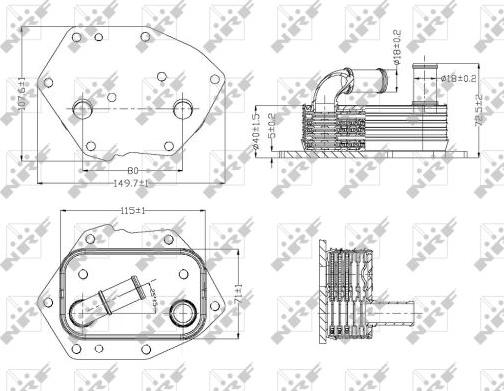 NRF 31313 - Масляний радіатор, рухове масло autocars.com.ua