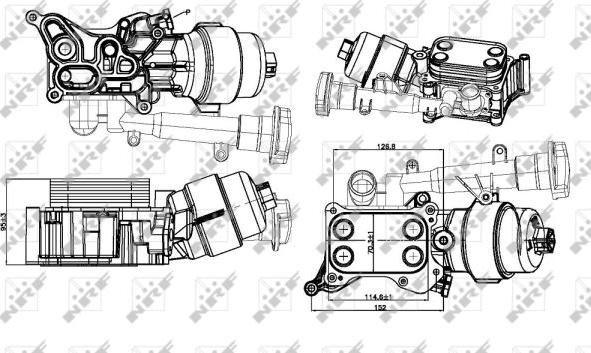 NRF 31326 - Корпус, масляний фільтр autocars.com.ua