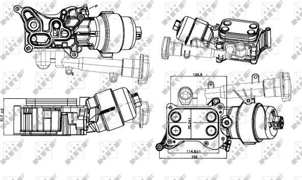 NRF 31327 - радіатор оливний autocars.com.ua