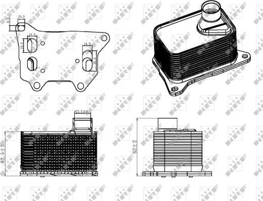 NRF 31330 - Масляный радиатор, двигательное масло avtokuzovplus.com.ua