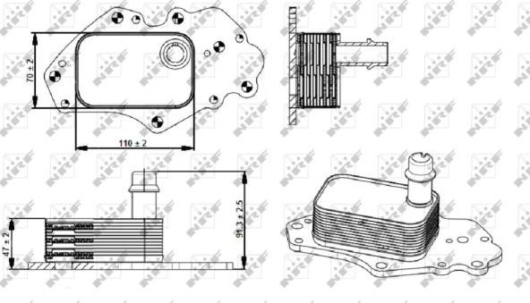 NRF 31347 - Масляный радиатор, двигательное масло avtokuzovplus.com.ua