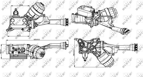 NRF 31348 - Корпус, масляний фільтр autocars.com.ua