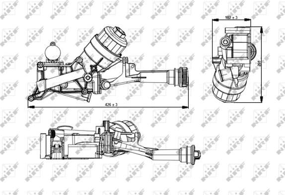 NRF 31349 - Корпус, масляний фільтр autocars.com.ua