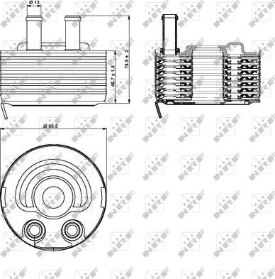 NRF 31353 - Масляный радиатор, двигательное масло avtokuzovplus.com.ua