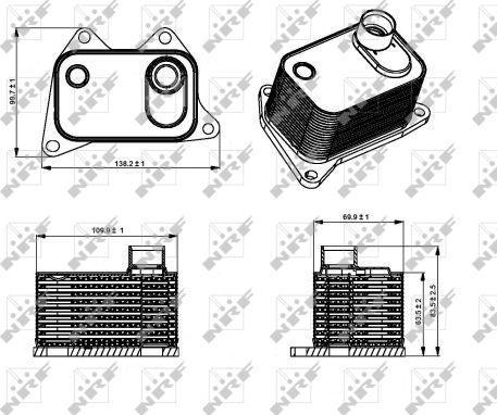 NRF 31358 - Масляний радіатор, рухове масло autocars.com.ua