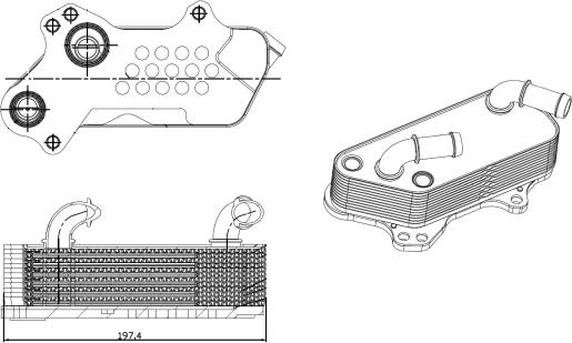 NRF 31828 - Масляний радіатор, рухове масло autocars.com.ua