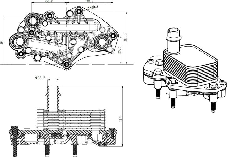 NRF 31842 - Масляний радіатор, рухове масло autocars.com.ua