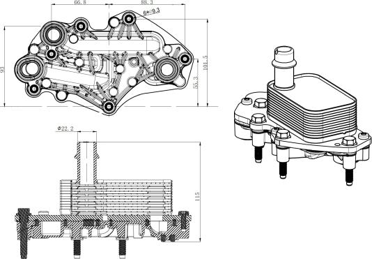 NRF 31842 - Масляний радіатор, рухове масло autocars.com.ua