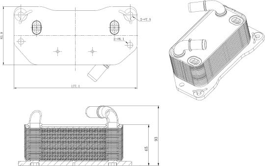 NRF 31843 - Масляний радіатор, рухове масло autocars.com.ua