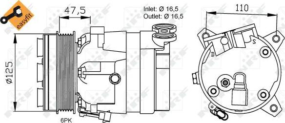 NRF 32025 - Компрессор кондиционера autodnr.net