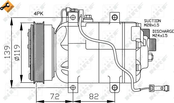 NRF 32030 - Компрессор кондиционера avtokuzovplus.com.ua