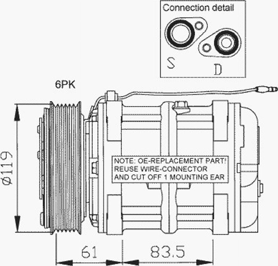 NRF 32034 - Компрессор кондиционера avtokuzovplus.com.ua