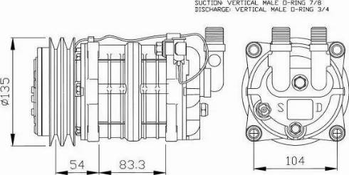 NRF 32035G - Компресор, кондиціонер autocars.com.ua