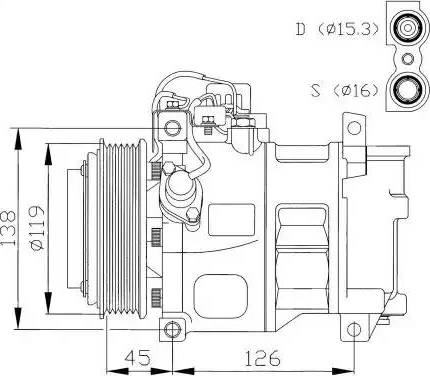 NRF 32042G - Компресор, кондиціонер autocars.com.ua