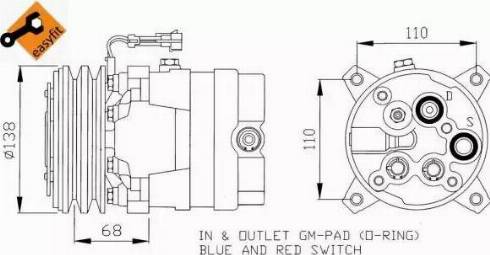 NRF 32058 - Компрессор кондиционера avtokuzovplus.com.ua