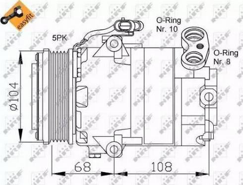 NRF 32080G - Компресор, кондиціонер autocars.com.ua