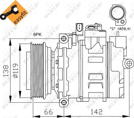 NRF 32111 - Компрессор кондиционера avtokuzovplus.com.ua