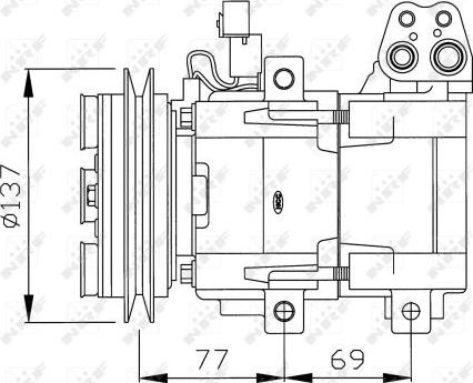 NRF  32115G - Компрессор кондиционера avtokuzovplus.com.ua