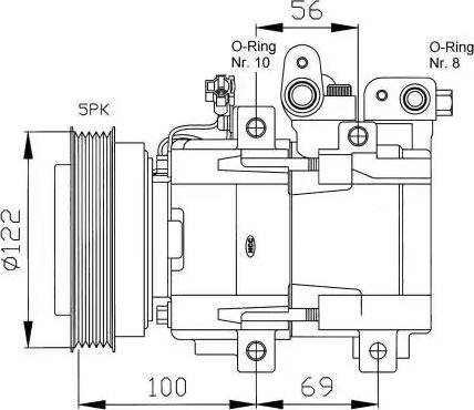 NRF  32124G - Компрессор кондиционера avtokuzovplus.com.ua