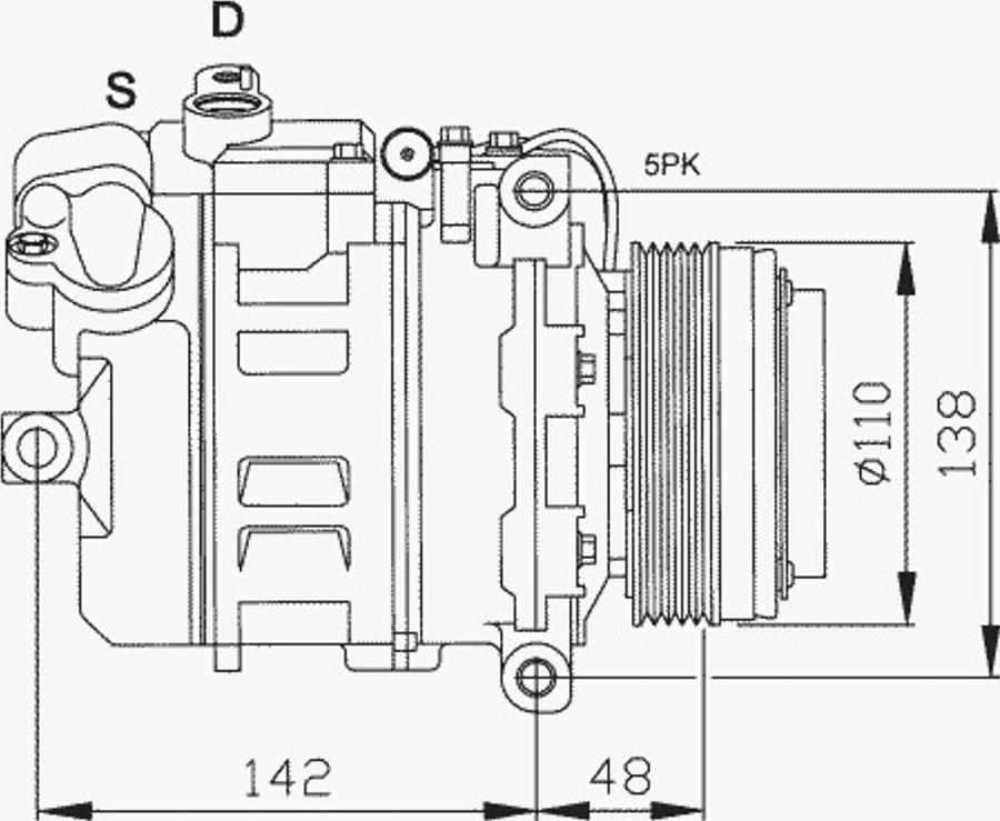 NRF 32128 - Компрессор кондиционера avtokuzovplus.com.ua