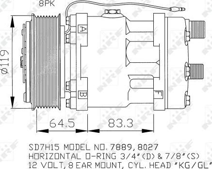 NRF 32133 - Компрессор кондиционера avtokuzovplus.com.ua