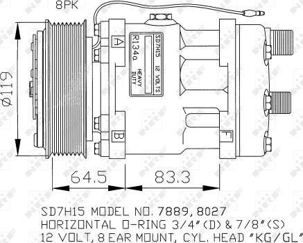 NRF 32133 - Компрессор кондиционера avtokuzovplus.com.ua