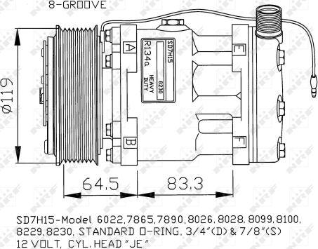 NRF 32142G - Компрессор кондиционера avtokuzovplus.com.ua