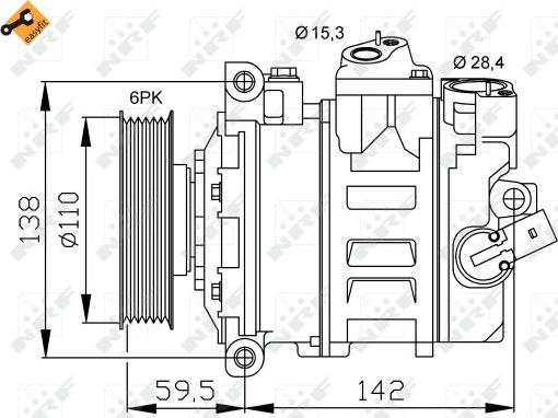 NRF 32146 - Компресор, кондиціонер autocars.com.ua