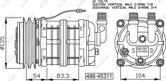 NRF 32154G - Компресор, кондиціонер autocars.com.ua