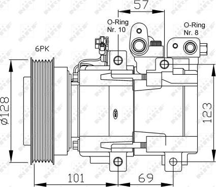 NRF 32204G - Компресор, кондиціонер autocars.com.ua