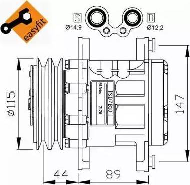 NRF 32207G - Компресор, кондиціонер autocars.com.ua