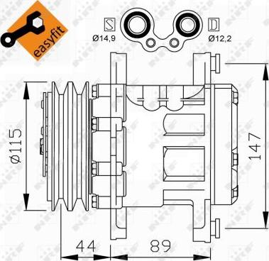 NRF 32207 - Компресор, кондиціонер autocars.com.ua