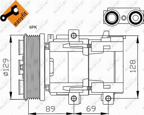 NRF 32212 - Компрессор кондиционера avtokuzovplus.com.ua