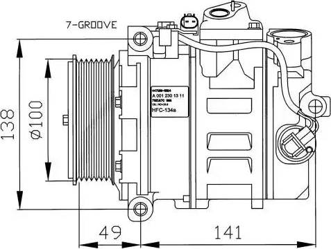 NRF 32216G - Компресор, кондиціонер autocars.com.ua