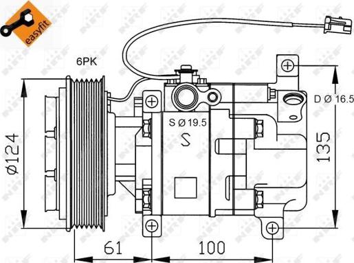 NRF 32233 - Компрессор кондиционера avtokuzovplus.com.ua