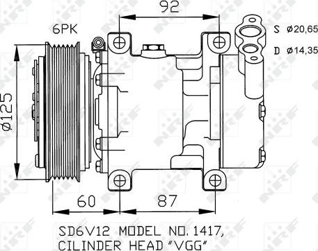 NRF 32235 - Компрессор кондиционера avtokuzovplus.com.ua