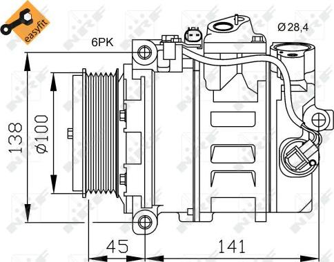 NRF 32256 - Компрессор кондиционера avtokuzovplus.com.ua