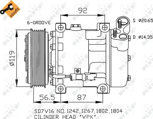 NRF 32270 - Компрессор кондиционера avtokuzovplus.com.ua