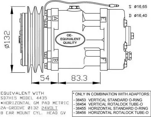 NRF 32283 - Компресор, кондиціонер autocars.com.ua