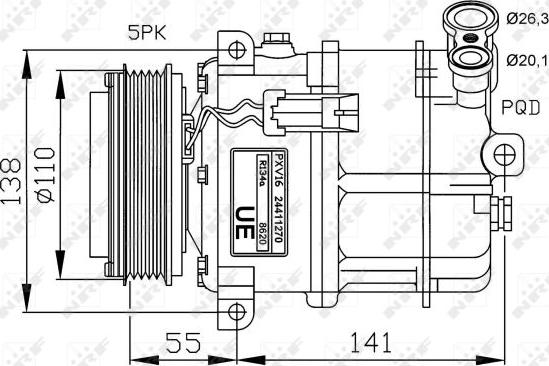 NRF 32312G - Компрессор кондиционера avtokuzovplus.com.ua