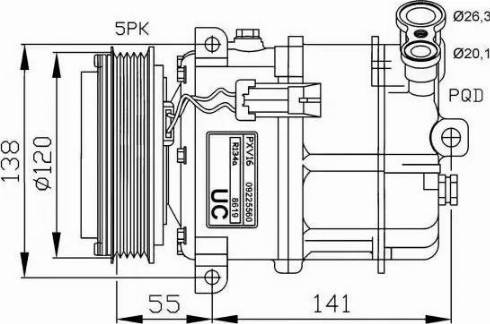 NRF 32313G - Компресор, кондиціонер autocars.com.ua