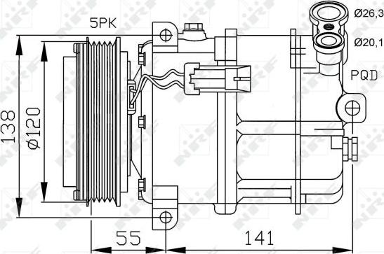 NRF 32313 - Компресор, кондиціонер autocars.com.ua