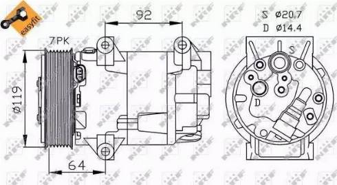 NRF 32424G - Компрессор кондиционера avtokuzovplus.com.ua