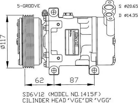 NRF 32431G - Компрессор кондиционера avtokuzovplus.com.ua