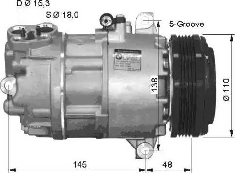 NRF 32434G - Компресор, кондиціонер autocars.com.ua