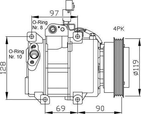 NRF 32441G - Компрессор кондиционера avtokuzovplus.com.ua